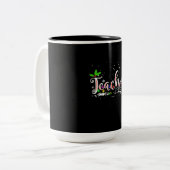 Kerstleraar Tweekleurige Koffiemok (Voorkant links)