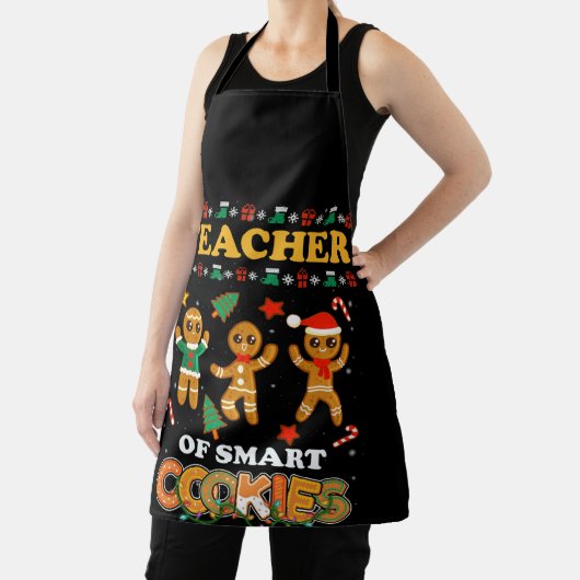 kerstleraar vakantiegangers leraar slimme koekjes schort (Insitu)