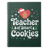 Kerstleraar van slimme koekjes notitieboek (Voorkant)