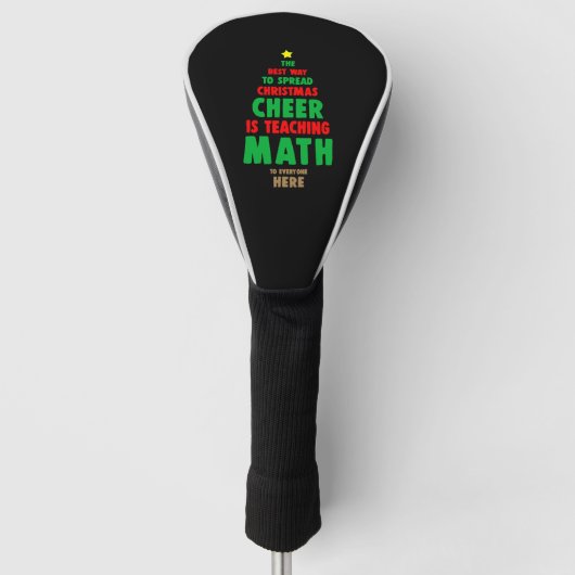 Kerstleraar Wiskunde Golfheadcover (Voorkant)