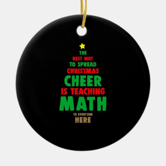 Kerstleraar Wiskunde Keramisch Ornament (Voorkant)