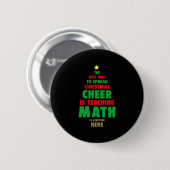 Kerstleraar Wiskunde Ronde Button 5,7 Cm (Voorkant /achterkant)