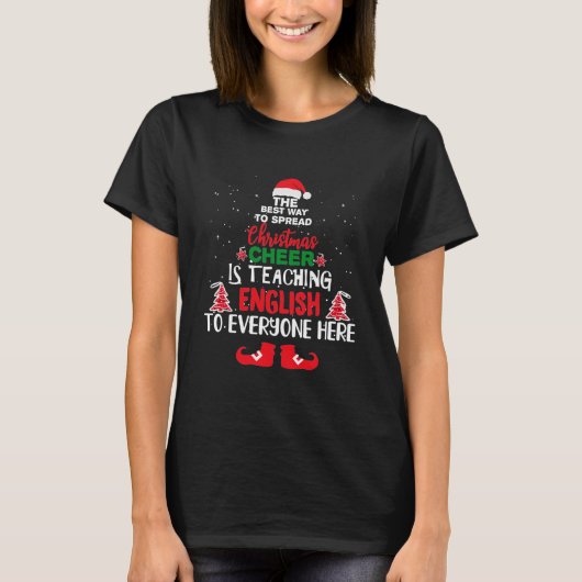 Kerstleraren Engels Funny English Teacher T-shirt (Voorkant)