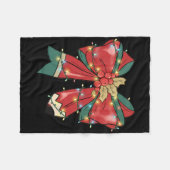 Kerstleraren Strik Coquette Potlood Kerstmis Manne Fleece Deken (Voorkant (Horizontaal))
