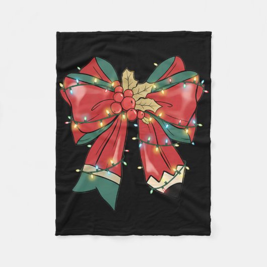 Kerstleraren Strik Coquette Potlood Kerstmis Manne Fleece Deken (Voorkant)