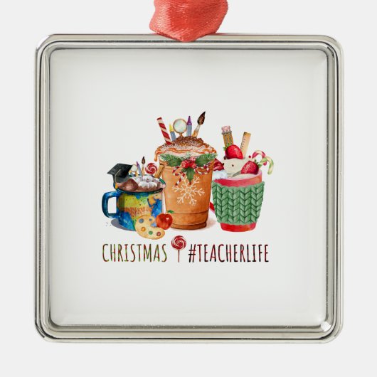 Kerstlerleven Metalen Ornament (Voorkant)