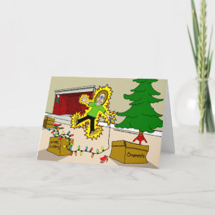 kerstletsels feestdagen kaart