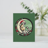 Kerstleur Briefkaart (Staand voorkant)