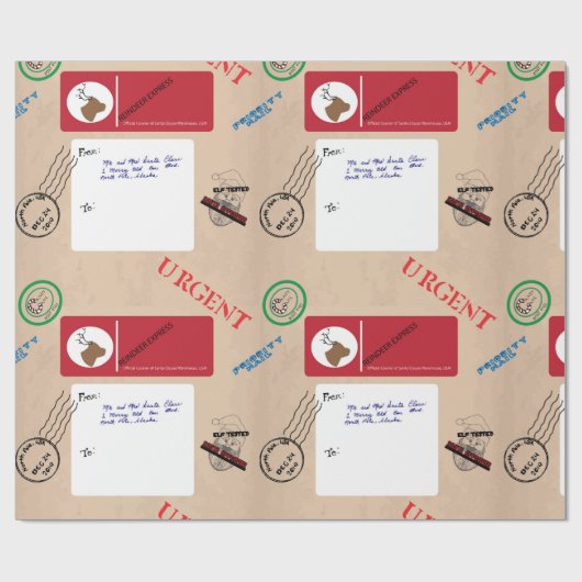 kerstlevering! cadeaupapier (Vlak)