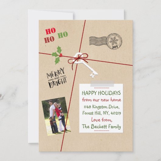 kerstlevering nieuwe thuisfeestdag Kaarten (Voorkant)