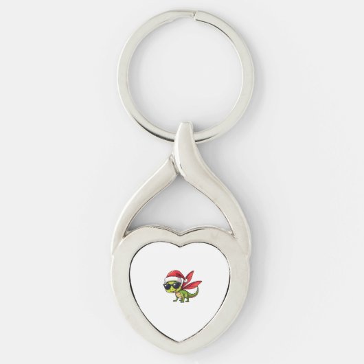 Kerstlibelle Sinterhoed Grappig Kerstfeest Kindere Sleutelhanger (Voorkant)