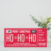 Kerstlicentie Bord Cadeaubon (Staand voorkant)