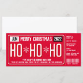 Kerstlicentie Bord Cadeaubon (Voorkant / Achterkant)