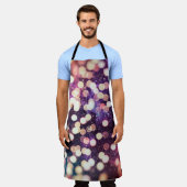 Kerstlicht achtergrond. Vakantiegloeiende grafiet Schort (Gedragen)