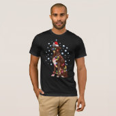Kerstlicht Boxer Dog Puppy T-shirt (Voorkant volledig)