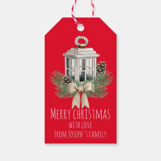 Kerstlicht Cadeaulabel (Voorkant)