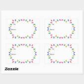Kerstlicht Cadeausticker Rechthoekige Sticker (Vel)