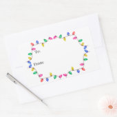 Kerstlicht Cadeausticker Rechthoekige Sticker (Envelop)