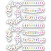 Kerstlicht decoratieve journaalranden planner sticker (Voorkant)