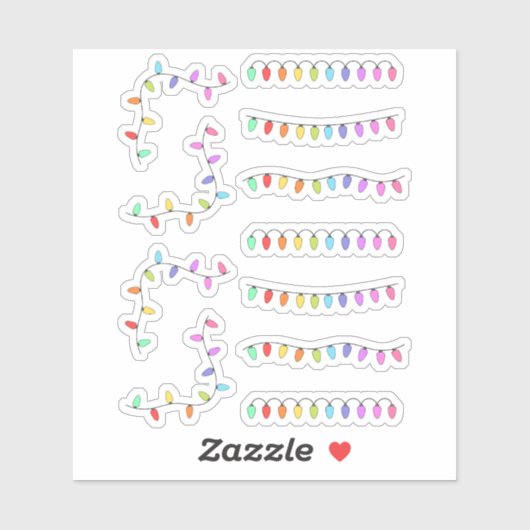 Kerstlicht decoratieve journaalranden planner sticker (Vel)