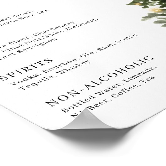 Kerstlicht Dennenboom Trouw Drankbar Bord Poster (Hoek)