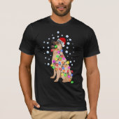 kerstlicht Duitse herderhond T-shirt (Voorkant)