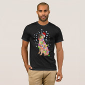 kerstlicht Duitse herderhond T-shirt (Voorkant volledig)