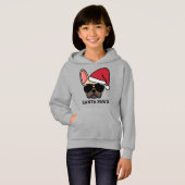 Kerstlicht Franse Bulldog Hoodie (Voorkant volledig)