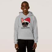 Kerstlicht Franse Bulldog Hoodie (Voorkant volledig)