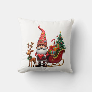 Kerstlicht Gnome Kerstman Slede Rijden Hoog Kussen