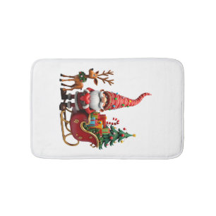Kerstlicht Gnome Kerstman Sleet Rijden Hoi Badmat