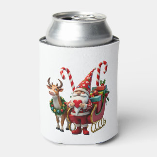 Kerstlicht Gnome Kerstman Sleigh Rijden Hoog Blikjeskoeler