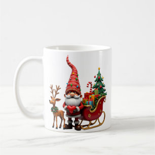 Kerstlicht Gnome Kerstman Sleigh Rijden Hoog Koffiemok