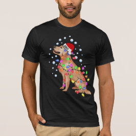 Kerstlicht Golden rekhonever Dog Puppy T-shirt