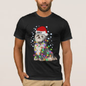 kerstlicht Havanese hond T-shirt (Voorkant)