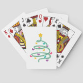 Kerstlicht kerstboom pokerkaarten (Achterkant)