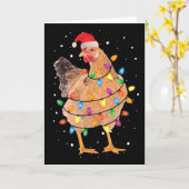 Kerstlicht Kip Kerstman Leuk Kerstboom Kip Kaart (Gele Bloem)