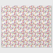 Kerstlicht Koord met oude modebollen Cadeaupapier (Vlak)