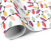 Kerstlicht Koord met oude modebollen Cadeaupapier (Rol Hoek)