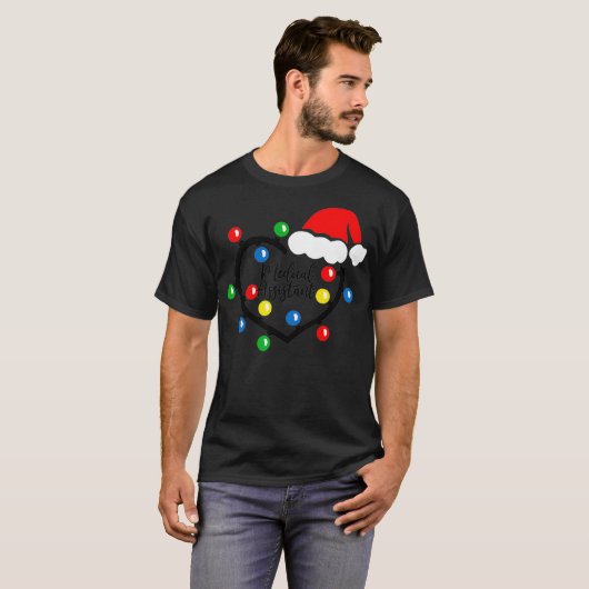 Kerstlicht Medisch assistent verpleegkostuum C T-shirt (Voorkant volledig)