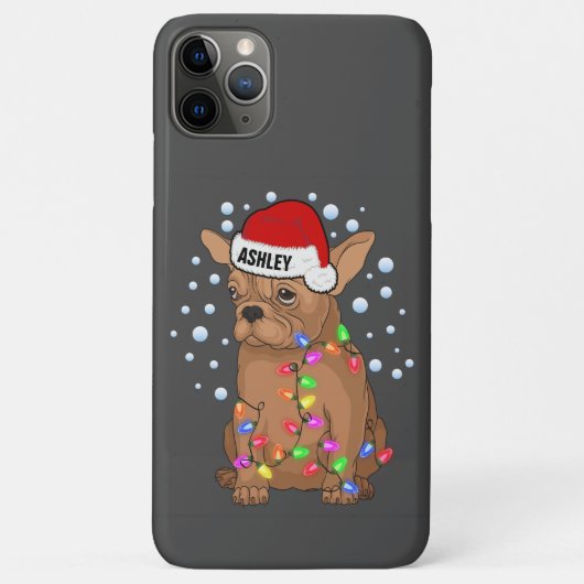 Kerstlicht met Boston Terrier Dog Vibe Case-Mate iPhone Case (Achterkant)