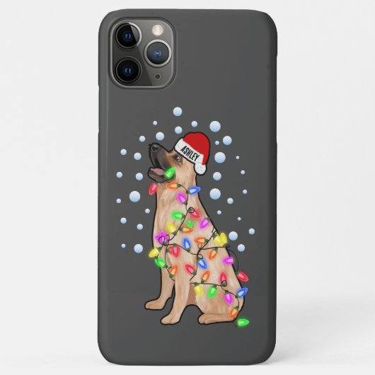 Kerstlicht met Duitse herdershond sfeer Case-Mate iPhone Case (Achterkant)