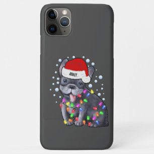 Kerstlicht met Franse bulldog hond vibe Case-Mate iPhone Case