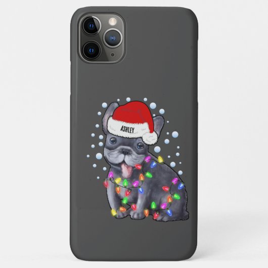 Kerstlicht met Franse bulldog hond vibe Case-Mate iPhone Case (Achterkant)