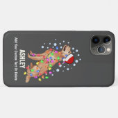 Kerstlicht met sfeer van gouden retriever hond Case-Mate iPhone case (Achterkant (horizontaal))