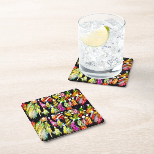 Kerstlicht op bomen Magnet Deurpapier Pl Kartonnen Onderzetters (Insitu)