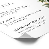 Kerstlicht Pine Tree Wedding Drink Bar Teken Poster (Hoek)