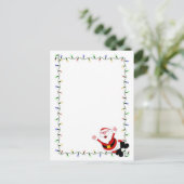 Kerstlicht Santa Holiday-Briefkaart Feestdagenkaart (Staand voorkant)
