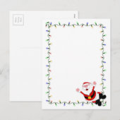 Kerstlicht Santa Holiday-Briefkaart Feestdagenkaart (Voorkant / Achterkant)