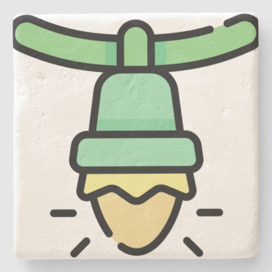 kerstlicht stenen onderzetter (Voorkant)